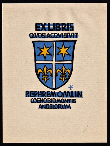 Exlibris ephrem omlin plaque - exlibris,