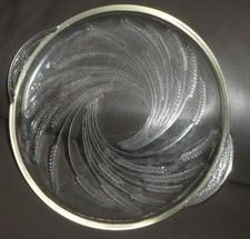 MAGNIFIQUE PLAT VERRE RENE LALIQUE DE 1940 modèle Hortense diamètre 31,5 cm