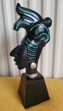 Statue volcanique tête maya