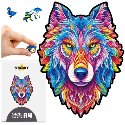 Puzzle loup bois - puzzle,