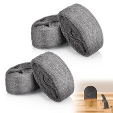 4 Rouleaux Laine d'Acier Grade 000 Paille de Fer Laine D'acier Anti Rongeur F...