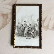 Cadre Porte Photo Bambou Métal Doré Début XXème - Old French Frame