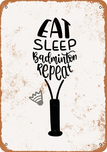Metal sign eat sleep - metal,