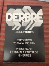 CARTON D'INVITATION EXPOSITION LOUIS DERBRE ARTCURIAL  SCULPTURES 1976