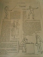 Epitres aux Corinthiens L'ESCRIME Print Art Déco 1911