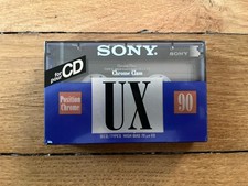 SONY UX 90 CHROME CLASS IEC II / TYPE II AUDIO CASSETTE TAPE NEW SEALED