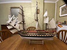 très belle maquette de bateau en bois LE MONTANES Navire Espagnol