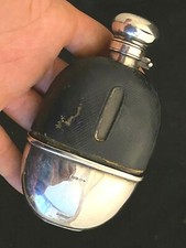 Hip Flask & Silver & Argent Massif & Anglais & Royaume Uni & Gourde & Argenterie