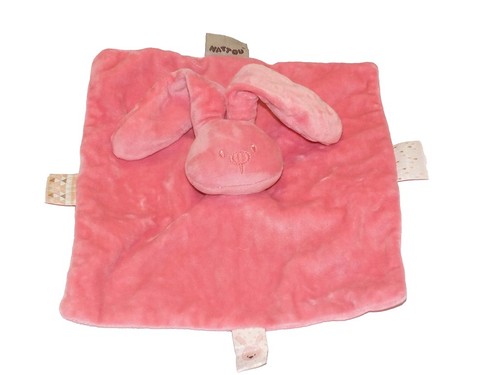 Doudou plat lapin - rose, nattou