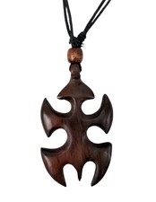 Collier Koh Lanta Pendentif totem en bois