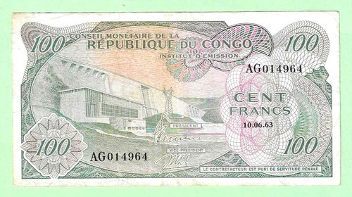 Billet congo belge 100 - ,,