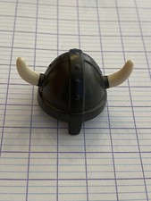 PLAYMOBIL CASQUE VIKING GRIS FONCE CORNES BLANCHES 30024400 3150 3152 3156 3157