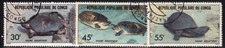 Congo 1982 Yvert série oblitérée 684/86 Tortues d'eau (AL76)