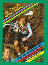 CYCLISME carte  cycliste THOMAS  FRISCHKNECHT Champion du Monde cyclo cross