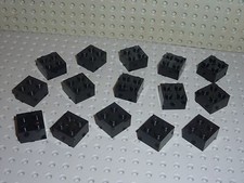 15 x LEGO Black bricks 2x2 ref