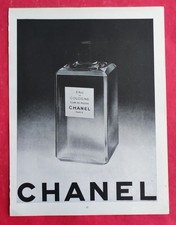 Pub de presse EAU DE COLOGNE Cuir de Russie de CHANEL & Comtesse DE TREDERN 1952