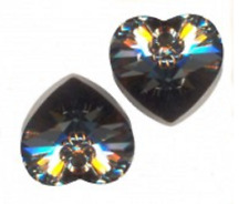 6 COEURS SWAROVSKI® ELEMENTS 6228 10.3 X 10 CRYSTAL SILVER NIGHT  X 6