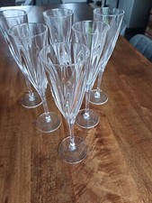 6 verres flûtes  Coupes à champagne ELIXIR Cristal d'Arques