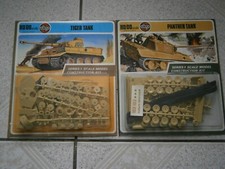 LOT DE 2 ANCIENNE MAQUETTE CHAR WW2 TIGER + PANTHER AIRFIX HO OO - 1.76eme
