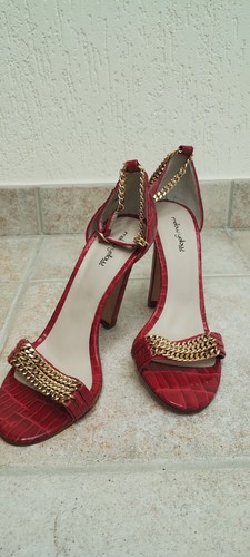 Escarpins rouge croco - escarpins,