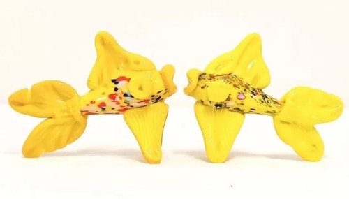 Poisson jaune murano - jaune,