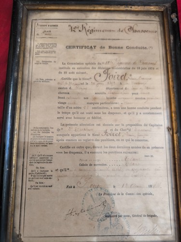 Certificat bonne conduite 12e