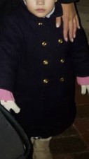 GIRLS WOOL COAT SIZE 3-4T NAVY