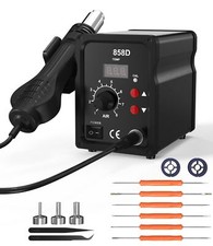 Station de soudage à air chaud 700W858D Soudure a Air Chaud Hot-Air Soldering...