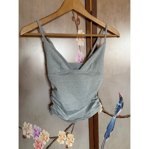 Heather gray ruched open back - heather,