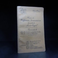 N23.235 char 1920 Paris France Ministère guerre militaire arme artillerie manuel
