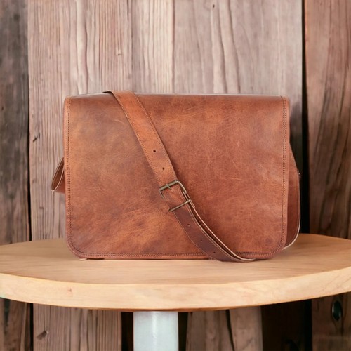 Sac cuir sacoche vintage - en,