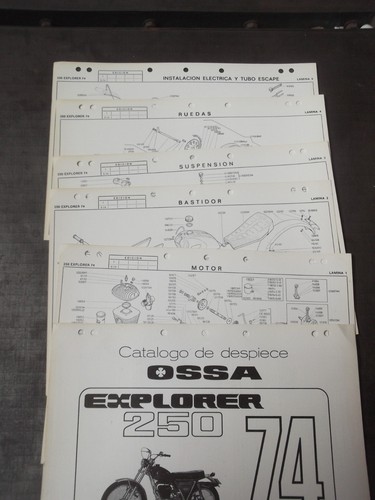 Ossa part list pieces - part,