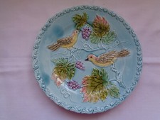 ASSIETTE BARBOTINE OISEAUX AUX