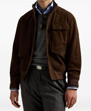 Veste en cuir marron homme pur