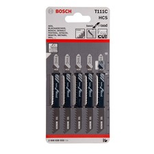 Lames De Scie Sauteuse Bosch T111C Basic Pour Bois (Paquet De 5)