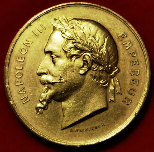 Medaille etain doré napoléon - medaille,