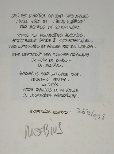 Albums incal noir - l'incal, et