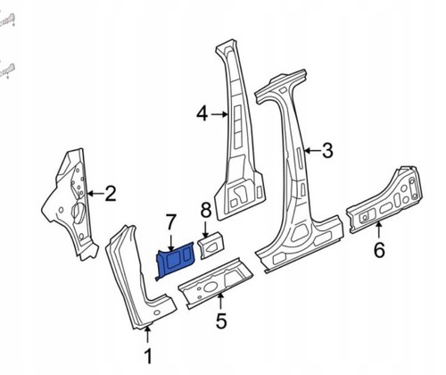 Passat 3c4810717 renfort de - b6,