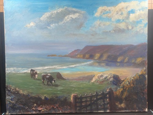 Huile sur toile pré - , pré-salé