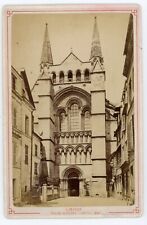PHOTO CABINET carte album photographie, LISIEUX Église St PIERRE portail SUD