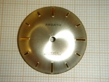 CADRAN ARGENTÉ VINTAGE NEUF DE STOCK POUR MONTRE ARDATH DE 10 LIGNES 1/2