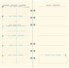 [18644E] Exacompta Recharge Exatime 17 Pocket Semainier Sem sur 2p avec notes...