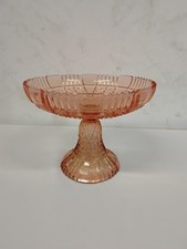 Compotier , Ancienne Coupe Sur Pied En Verre Moulé VALLERYSTHAL