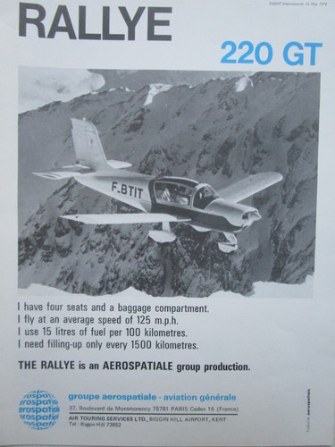 1974 pub aerospatiale - pub,