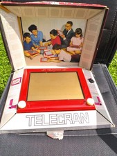 JEU JOUET ** TELECRAN ** avec BOITE VINTAGE ardoise magique  Souvenir D'enfance 