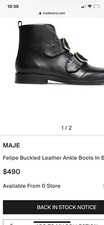 Maje Felipe Buckle Boots & Box