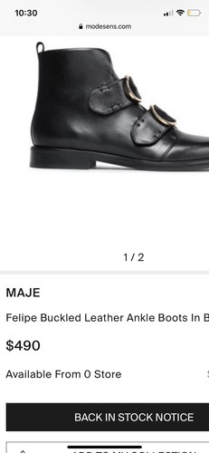 Maje felipe buckle boots box - buckle,