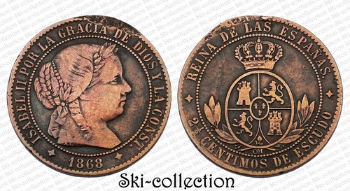 Centimos escudo 1868 - centimos,