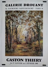 Thiery Gaston Galerie Drouant 1980 Affiche Originale Exposition