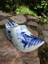 DELFT BLEU PORCELAINE / FAIENCE - SABOT CENDRIER  - PEINT A LA MAIN ( DEFAUTS )